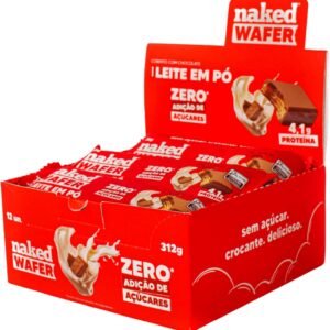 Naked Wafer Leite em Pó – Barra de Proteína com Whey Protein e Zero Açúcar (Caixa – 12 unidades) – Naked Nuts…