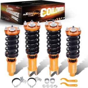 maXpeedingrods Coilovers para Honda Civic 1988-2000, para Honda CR-X 1988-1991, para Acura Integra 1990-2001, Kit de suspensão de bobinas ajustáveis em altura, kit de redução de amortecimento
