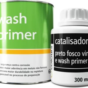 Wash Primer Amarelo Kit 900ML – Maxi Rubber – Tinta 600ML + Catalisador 300ML