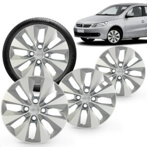 Kit 4 Calotas Aro 14 Gol G5 G6 2008 A 2016 Prata