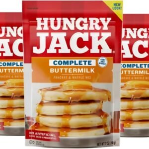 KIT 3x Massa Completa Para Panquecas E Waffles Mix Hungry Jack Original Buttermilk 198g