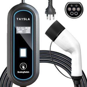 Carregador Portátil Carro Eletrico EV 3,5KW 8A 10A 13A 16A Tipo 2 Cabo De 3.5M Carregamento Elétrico Com Tela LED WallBox Plug BR Para Carro BYD Nissan Volvo BIVOLT Phantom