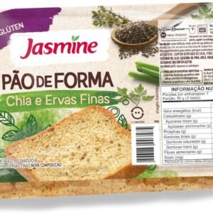 Jasmine Pão Fatiado com Chia e Ervas Finas Sem Glúten 350g