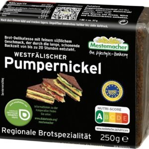 Mestemacher Pão Pumpernickel 250G (Centeio Integral E Malte)