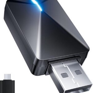 Kello Adaptador CarPlay sem fio para iPhone, Bluetooth 5.2 GHz, Apple Car Play, Dongle Carplay sem fio automático e para iPhone iOS 10+/Android 11+