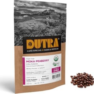 Café Dutra Moka Torrado em Grãos Torra Média, Moka Peaberry